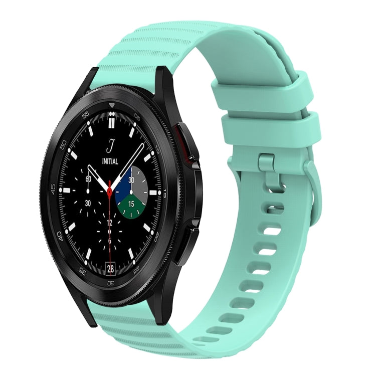 For Samsung Galaxy Watch4 Classic 42mm/46mm 20mm Wavy Dotted Solid-Color Silicone Watch Band