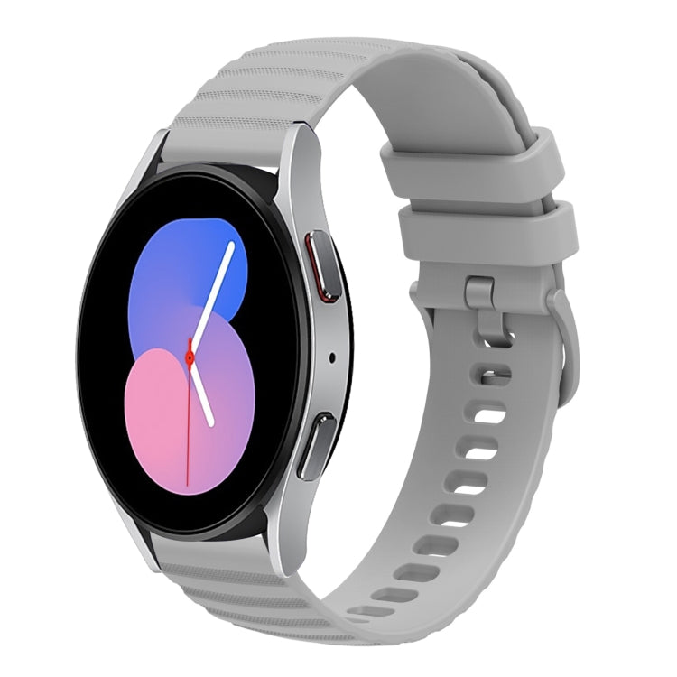 For Samsung Galaxy Watch 42mm 20mm Wavy Dotted Solid-Color Silicone Watch Band