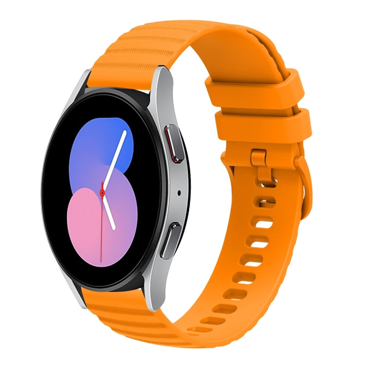For Samsung Galaxy Watch 42mm 20mm Wavy Dotted Solid-Color Silicone Watch Band