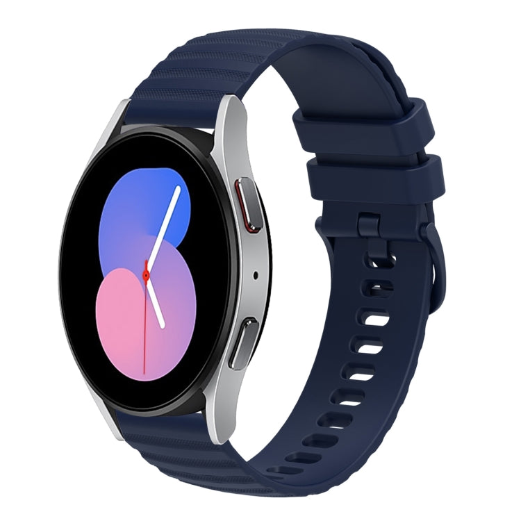 For Samsung Galaxy Watch 42mm 20mm Wavy Dotted Solid-Color Silicone Watch Band