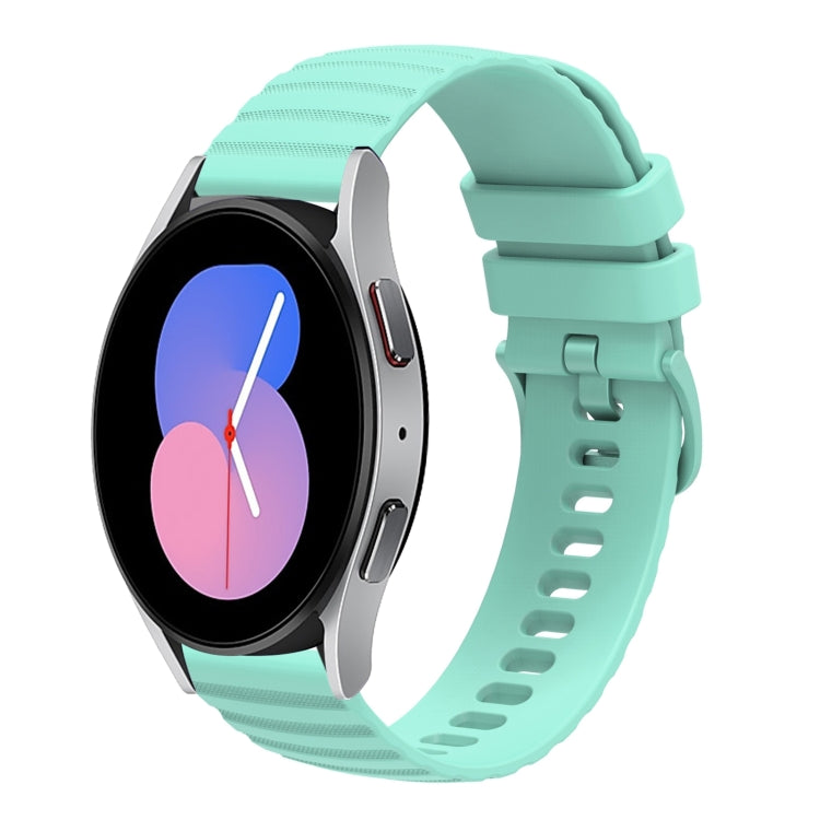 For Samsung Galaxy Watch 42mm 20mm Wavy Dotted Solid-Color Silicone Watch Band