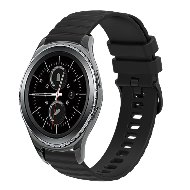 For Samsung Galaxy Gear S2 Classic 20mm Wavy Dotted Solid-Color Silicone Watch Band