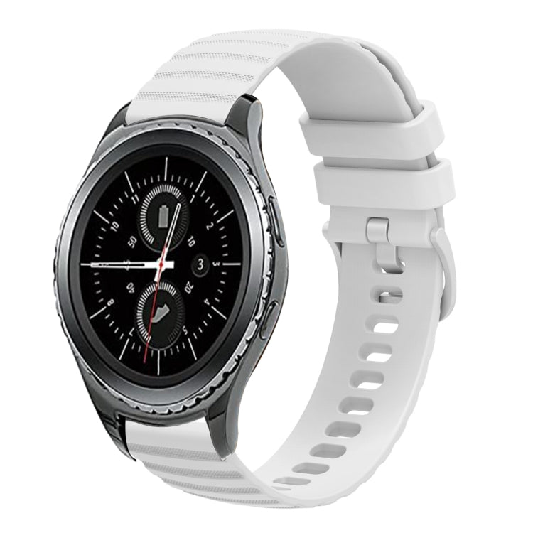 For Samsung Galaxy Gear S2 Classic 20mm Wavy Dotted Solid-Color Silicone Watch Band