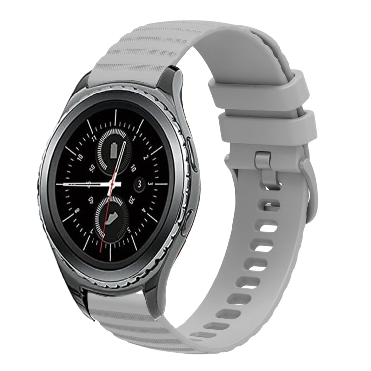 For Samsung Galaxy Gear S2 Classic 20mm Wavy Dotted Solid-Color Silicone Watch Band
