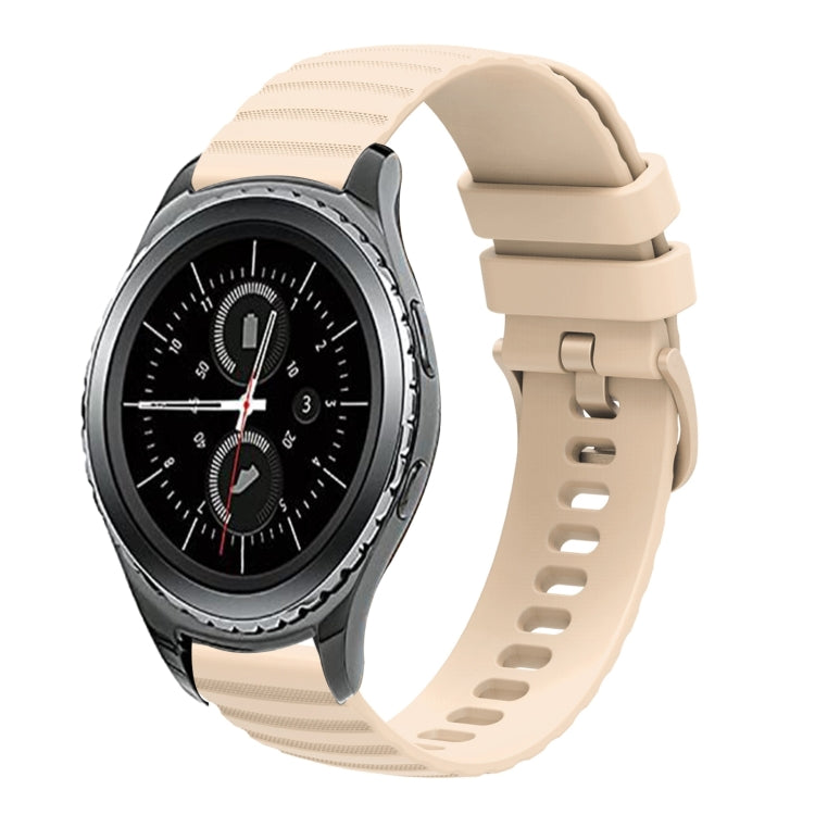 For Samsung Galaxy Gear S2 Classic 20mm Wavy Dotted Solid-Color Silicone Watch Band