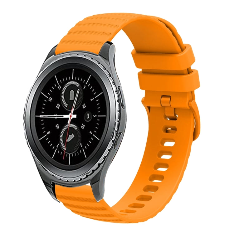 For Samsung Galaxy Gear S2 Classic 20mm Wavy Dotted Solid-Color Silicone Watch Band