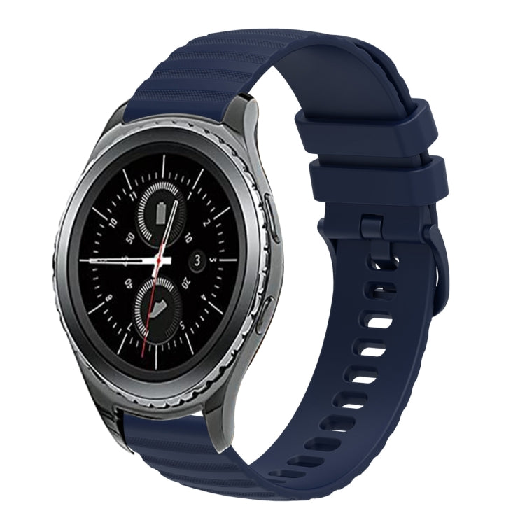For Samsung Galaxy Gear S2 Classic 20mm Wavy Dotted Solid-Color Silicone Watch Band
