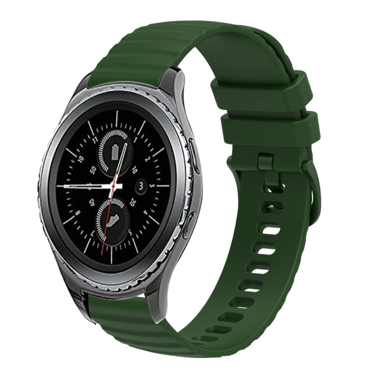 For Samsung Galaxy Gear S2 Classic 20mm Wavy Dotted Solid-Color Silicone Watch Band