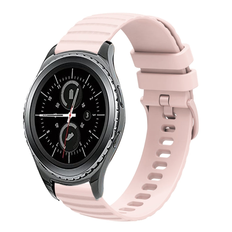 For Samsung Galaxy Gear S2 Classic 20mm Wavy Dotted Solid-Color Silicone Watch Band