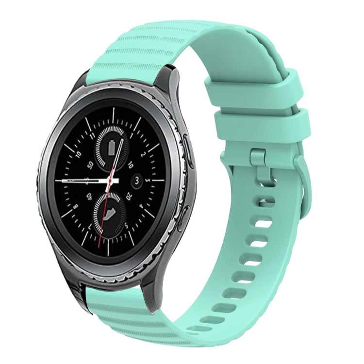 For Samsung Galaxy Gear S2 Classic 20mm Wavy Dotted Solid-Color Silicone Watch Band