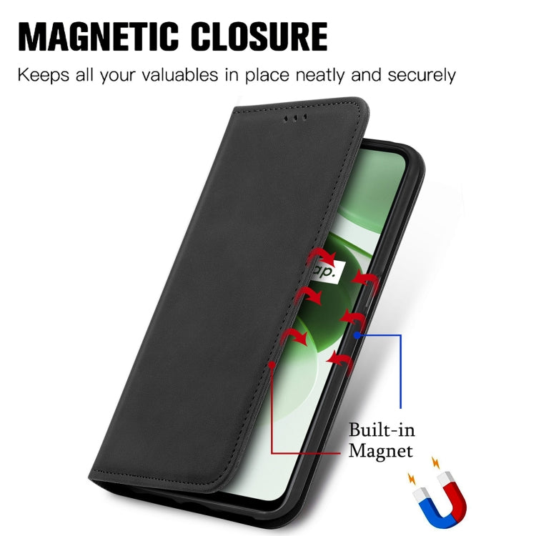 For Realme C35 Retro Skin Feel Magnetic Leather Phone Case
