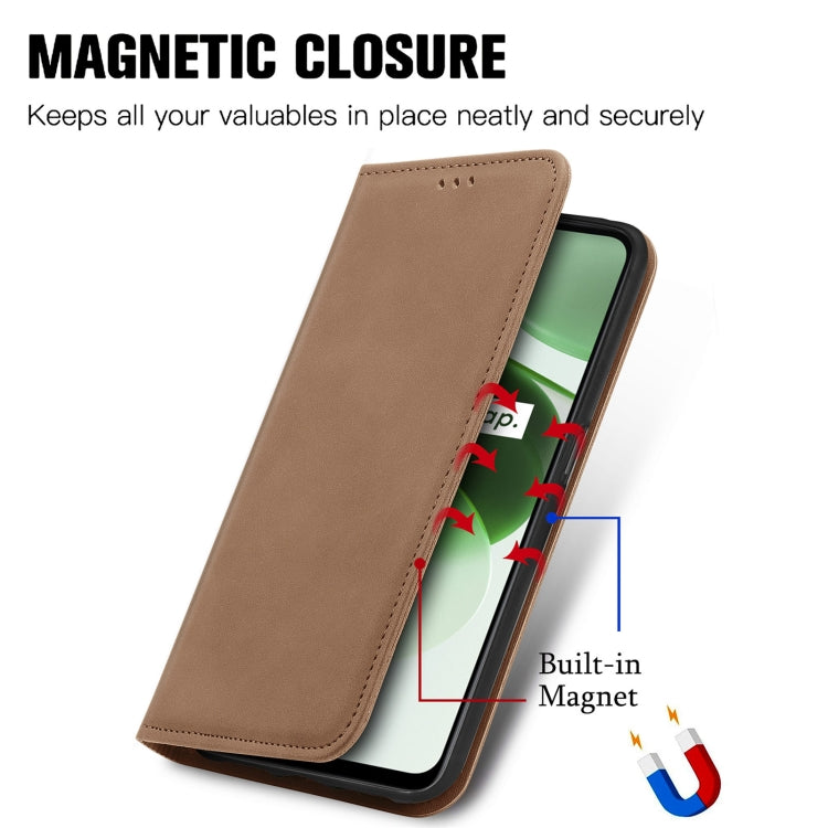For Realme C35 Retro Skin Feel Magnetic Leather Phone Case