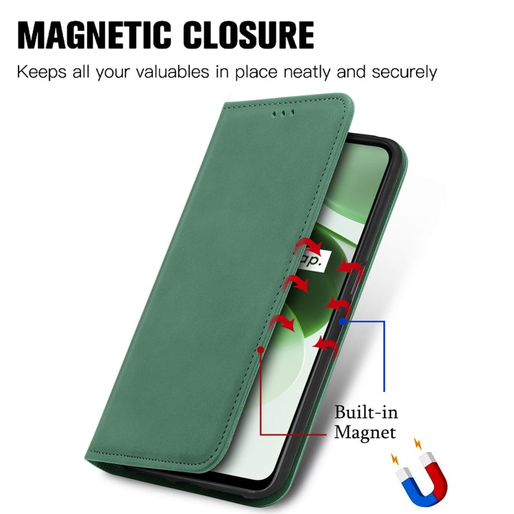 For Realme C35 Retro Skin Feel Magnetic Leather Phone Case