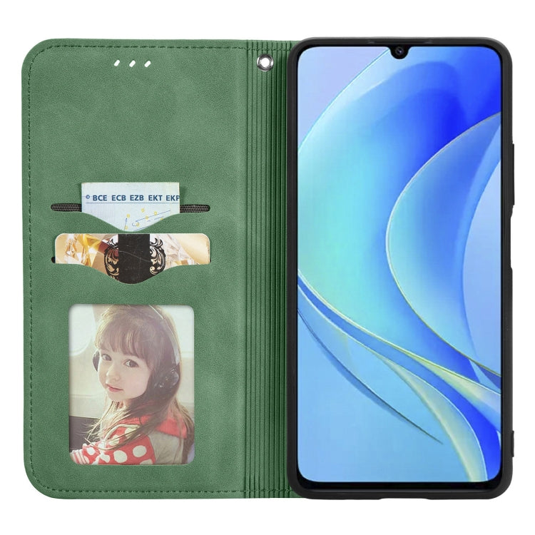 For Huawei Enjoy 50 Retro Skin Feel Magnetic Leather Phone Case