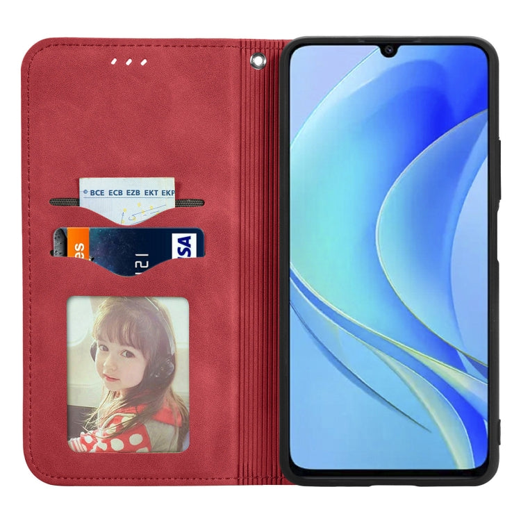 For Huawei Enjoy 50 Retro Skin Feel Magnetic Leather Phone Case