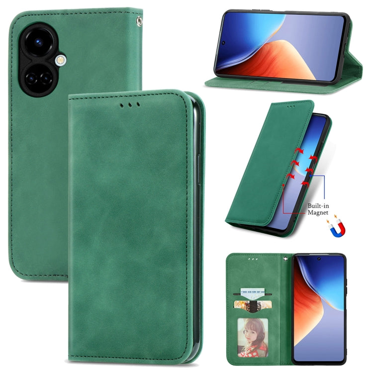 For Tecno Camon 19 Retro Skin Feel Magnetic Leather Phone Case