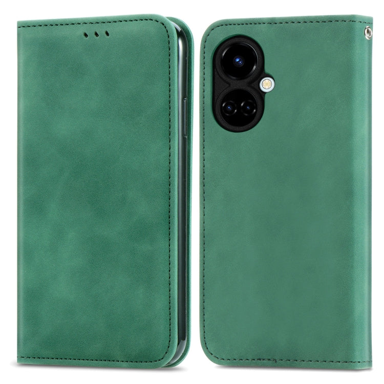 For Tecno Camon 19 Retro Skin Feel Magnetic Leather Phone Case