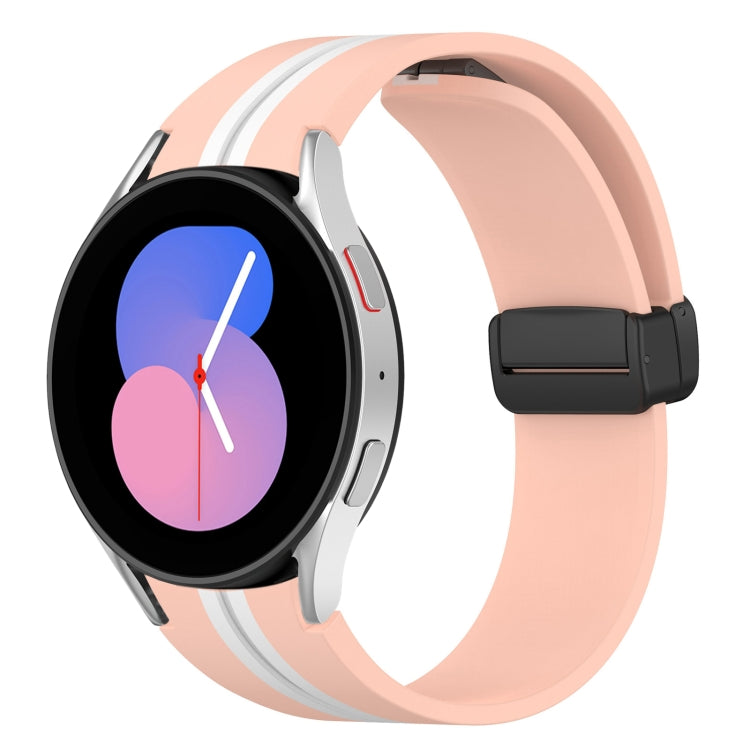 For Samsung Galaxy Watch 5 44mm Folding Magnetic Clasp Silicone Watch Band