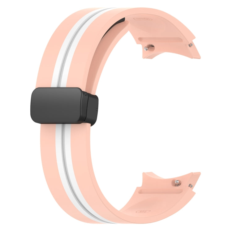 For Samsung Galaxy Watch 5 44mm Folding Magnetic Clasp Silicone Watch Band