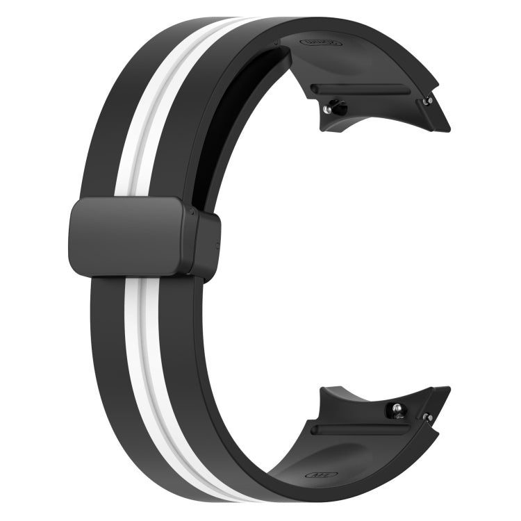 For Samsung Galaxy Watch 5 44mm Folding Magnetic Clasp Silicone Watch Band