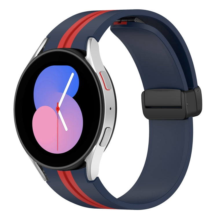 For Samsung Galaxy Watch 5 44mm Folding Magnetic Clasp Silicone Watch Band