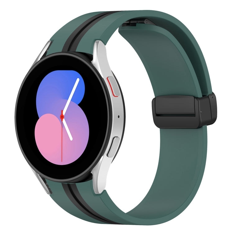 For Samsung Galaxy Watch 5 40mm Folding Magnetic Clasp Silicone Watch Band