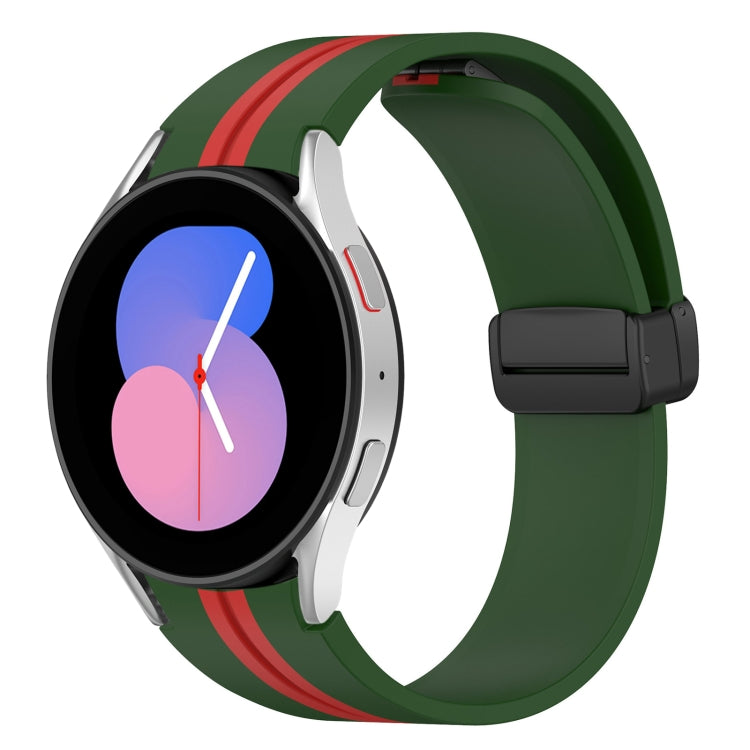 For Samsung Galaxy Watch 5 40mm Folding Magnetic Clasp Silicone Watch Band