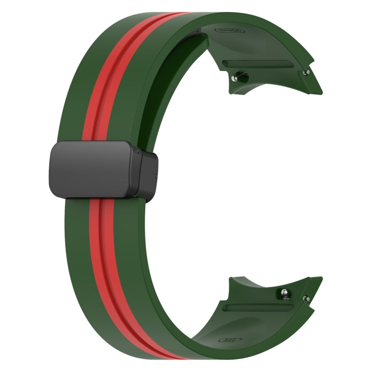 For Samsung Galaxy Watch 5 40mm Folding Magnetic Clasp Silicone Watch Band