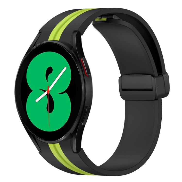 For Samsung Galaxy Watch 4 44mm Folding Magnetic Clasp Silicone Watch Band
