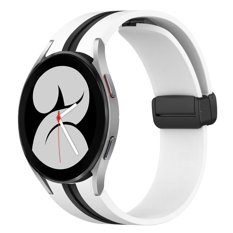 For Samsung Galaxy Watch 4 40mm Folding Magnetic Clasp Silicone Watch Band
