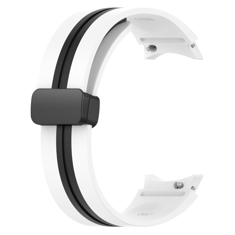 For Samsung Galaxy Watch 4 40mm Folding Magnetic Clasp Silicone Watch Band