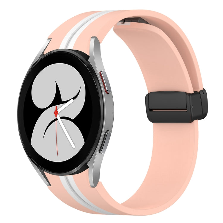 For Samsung Galaxy Watch 4 40mm Folding Magnetic Clasp Silicone Watch Band