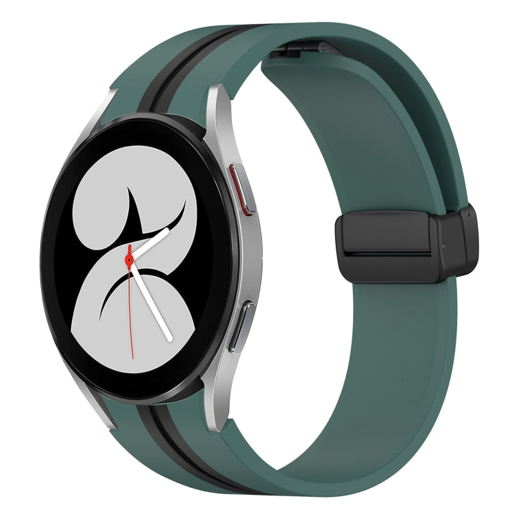 For Samsung Galaxy Watch 4 40mm Folding Magnetic Clasp Silicone Watch Band