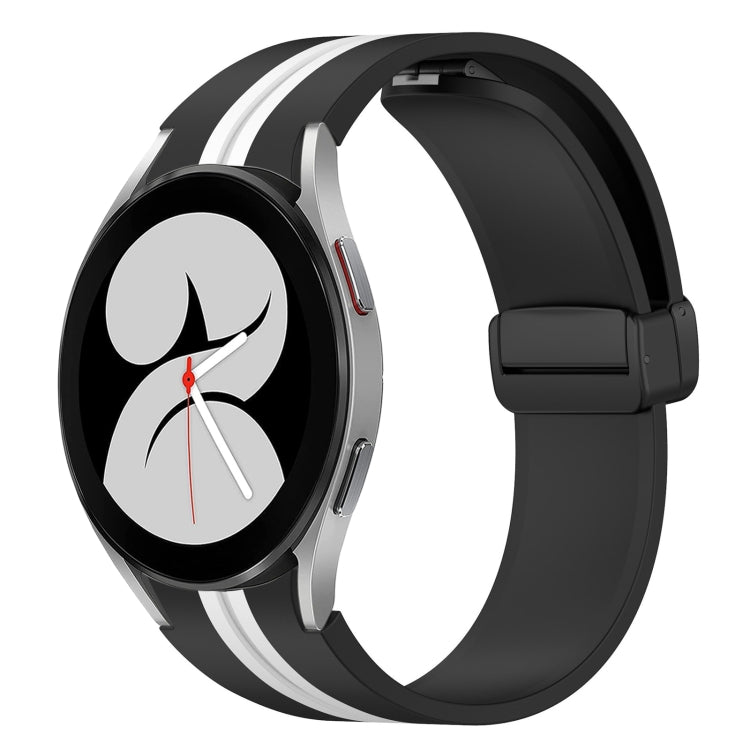 For Samsung Galaxy Watch 4 40mm Folding Magnetic Clasp Silicone Watch Band