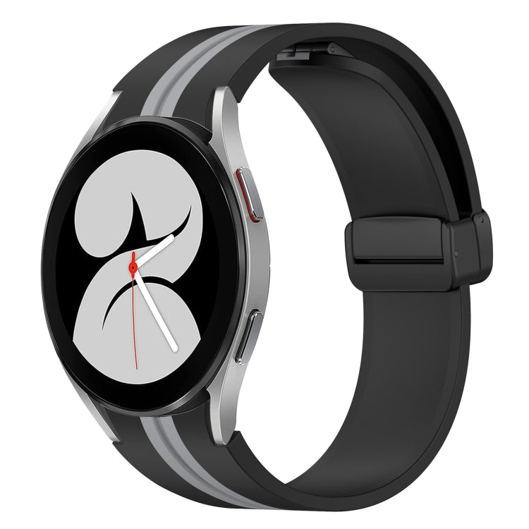 For Samsung Galaxy Watch 4 40mm Folding Magnetic Clasp Silicone Watch Band