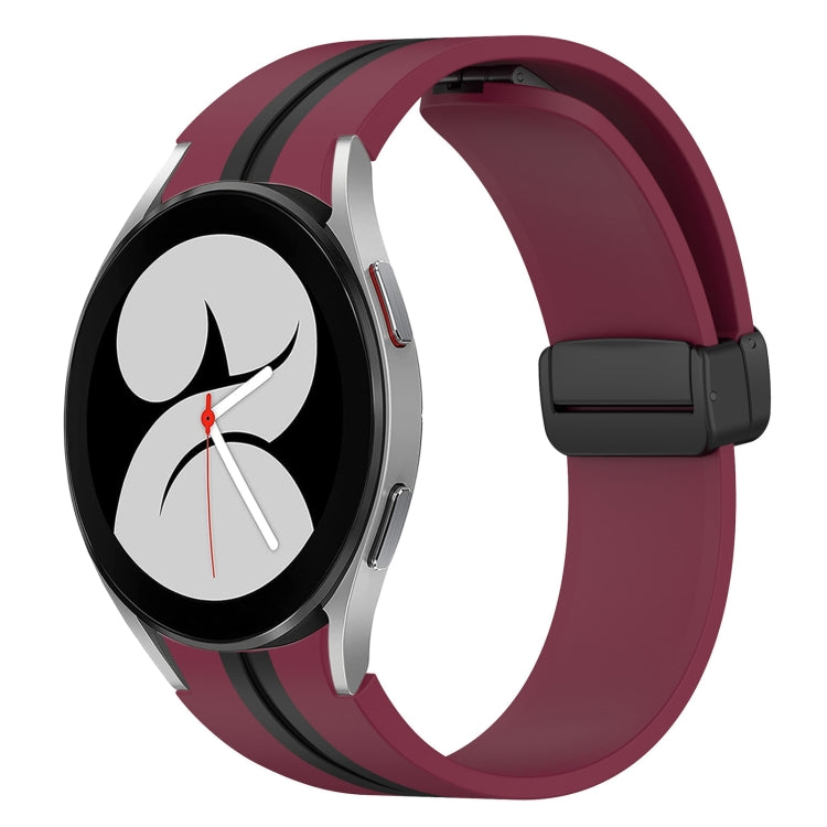 For Samsung Galaxy Watch 4 40mm Folding Magnetic Clasp Silicone Watch Band