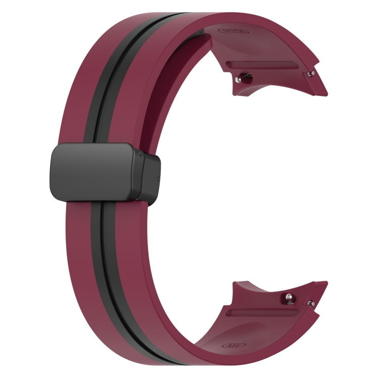 For Samsung Galaxy Watch 4 40mm Folding Magnetic Clasp Silicone Watch Band