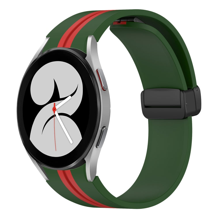 For Samsung Galaxy Watch 4 40mm Folding Magnetic Clasp Silicone Watch Band