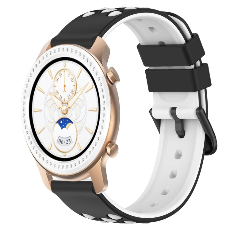 For Amazfit GTR 42mm 20mm Two-Color Porous Silicone Watch Band