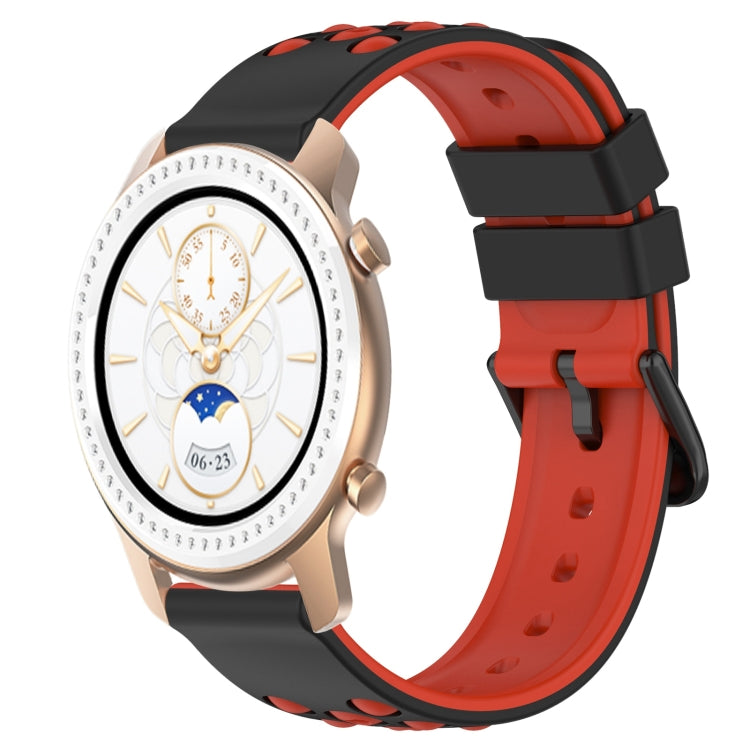 For Amazfit GTR 42mm 20mm Two-Color Porous Silicone Watch Band
