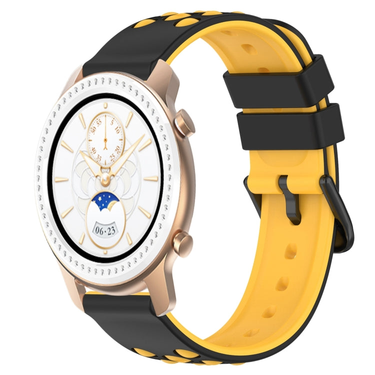 For Amazfit GTR 42mm 20mm Two-Color Porous Silicone Watch Band