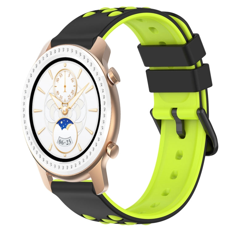 For Amazfit GTR 42mm 20mm Two-Color Porous Silicone Watch Band