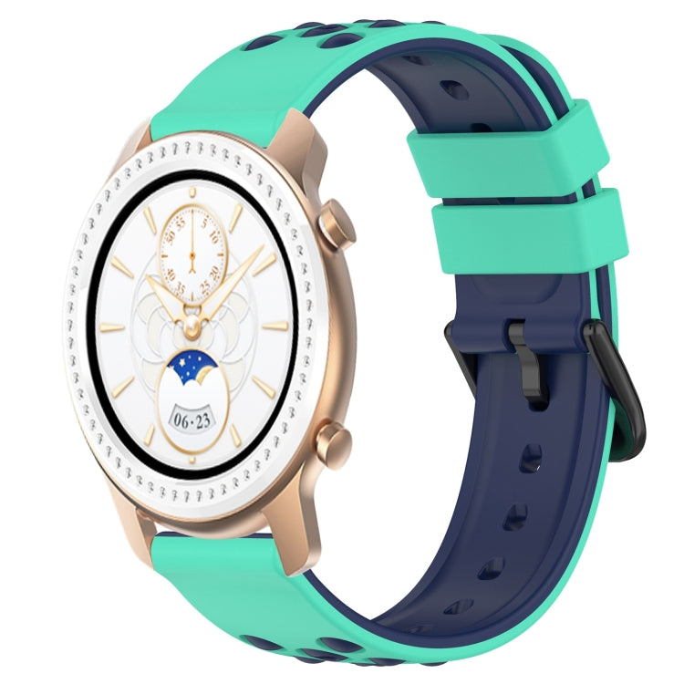 For Amazfit GTR 42mm 20mm Two-Color Porous Silicone Watch Band