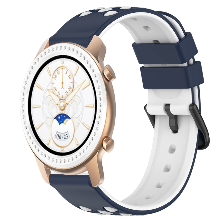 For Amazfit GTR 42mm 20mm Two-Color Porous Silicone Watch Band
