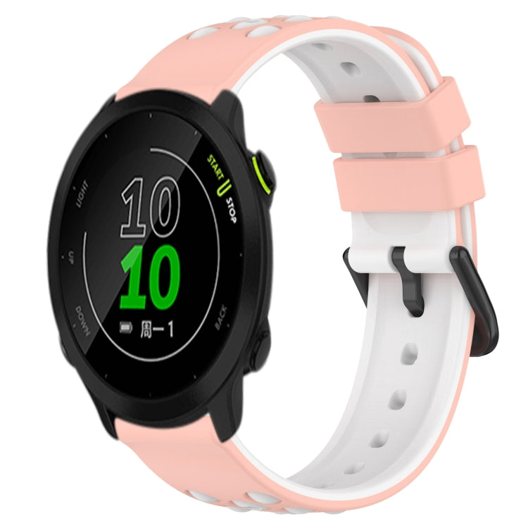 For Garmin Forerunner 158 20mm Two-Color Porous Silicone Watch Band