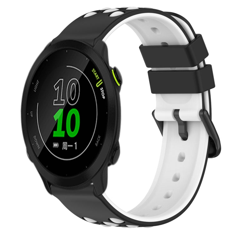 For Garmin Forerunner 158 20mm Two-Color Porous Silicone Watch Band