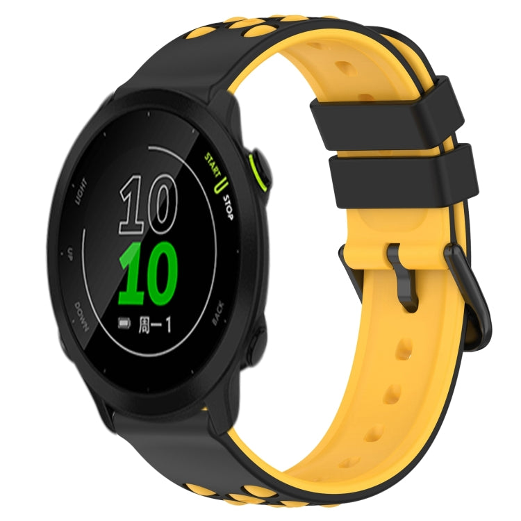 For Garmin Forerunner 158 20mm Two-Color Porous Silicone Watch Band