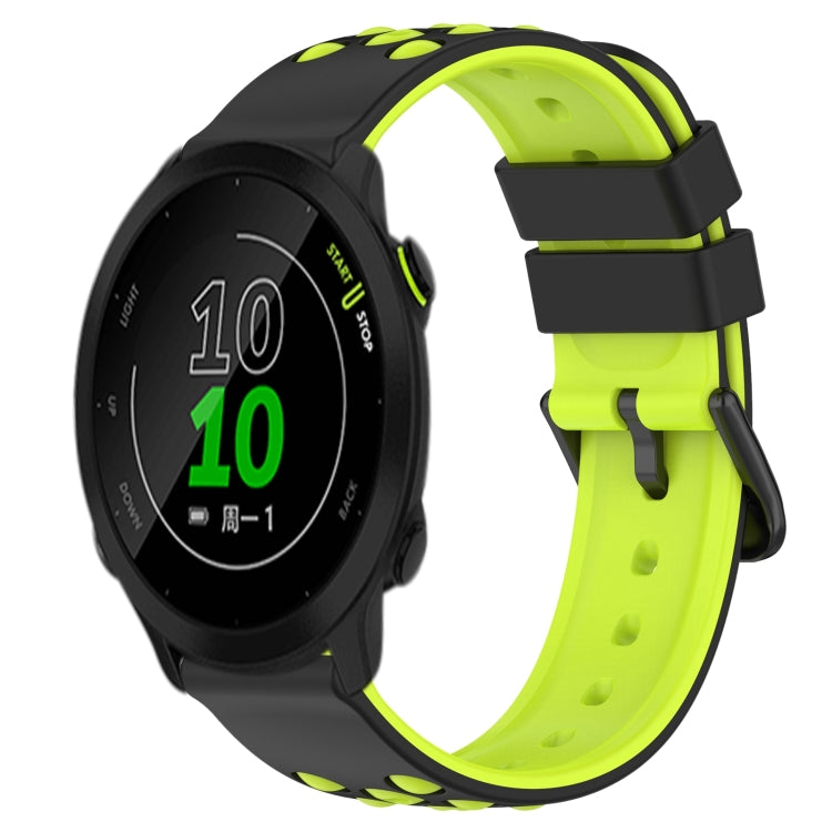 For Garmin Forerunner 158 20mm Two-Color Porous Silicone Watch Band