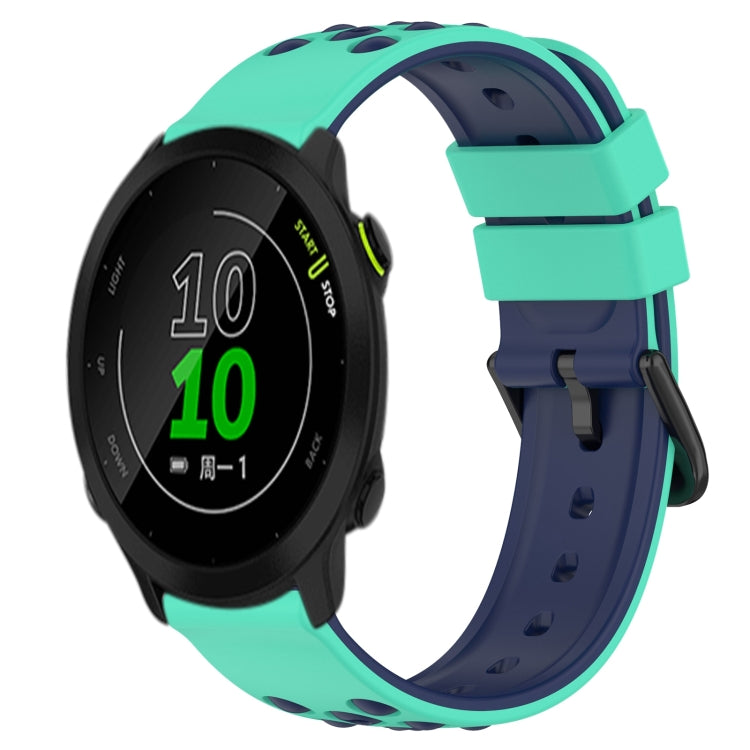 For Garmin Forerunner 158 20mm Two-Color Porous Silicone Watch Band
