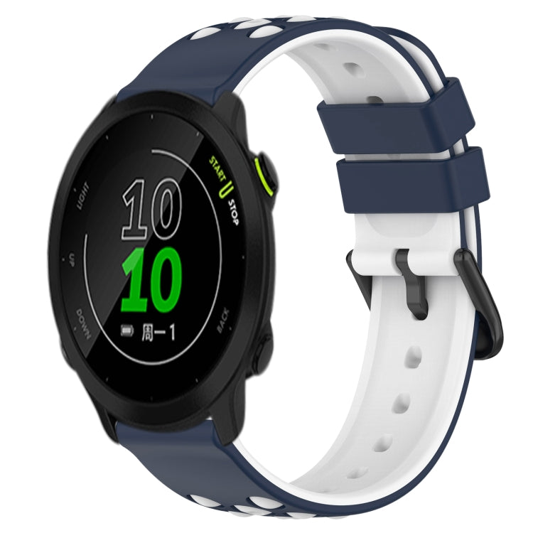 For Garmin Forerunner 158 20mm Two-Color Porous Silicone Watch Band